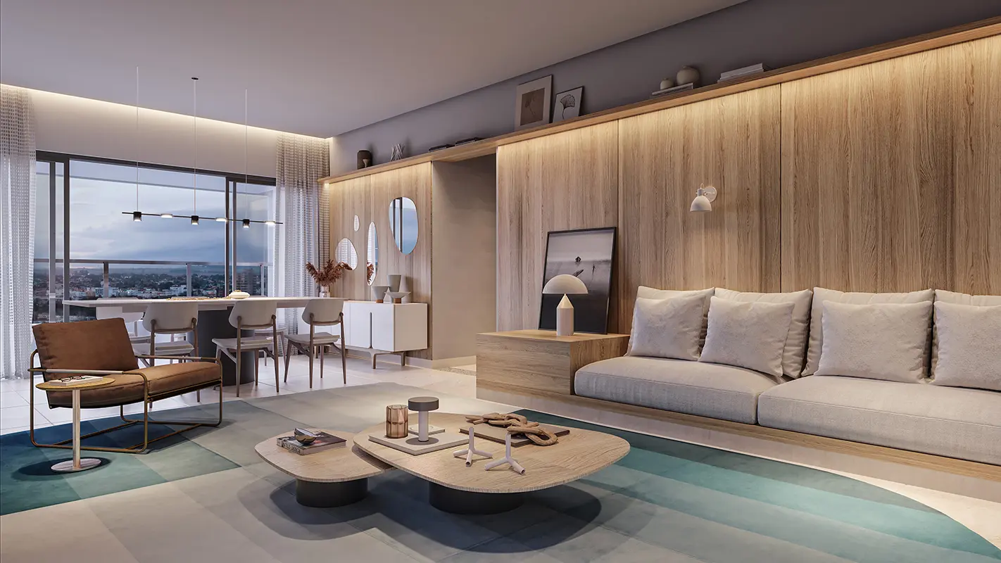 Sala Apto Tipo 02 - 115m²