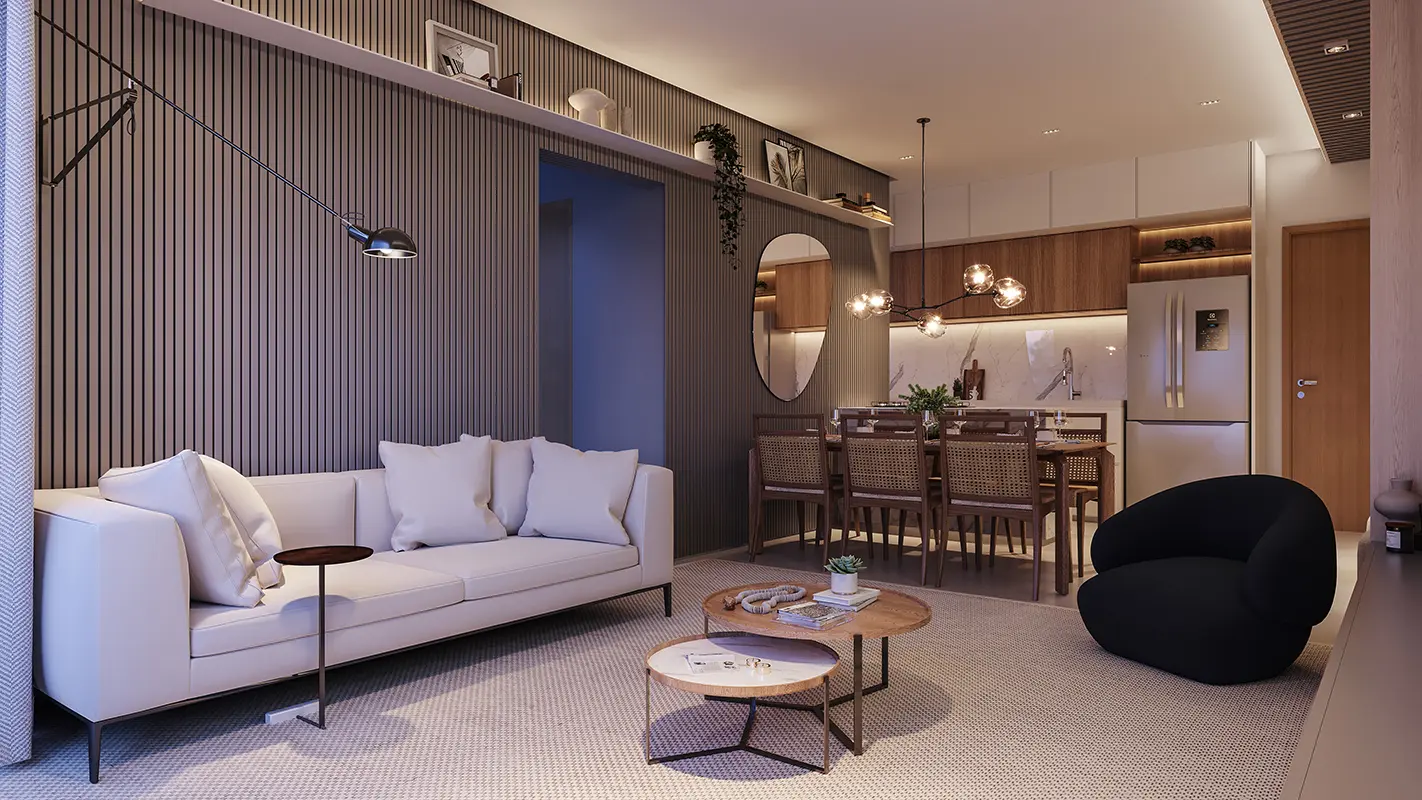 Sala Apto Tipo 03 - 85m²